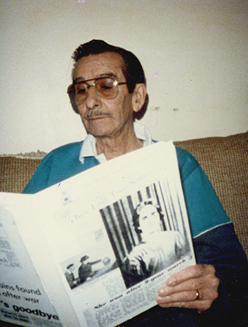 Ron Reading his self published book.